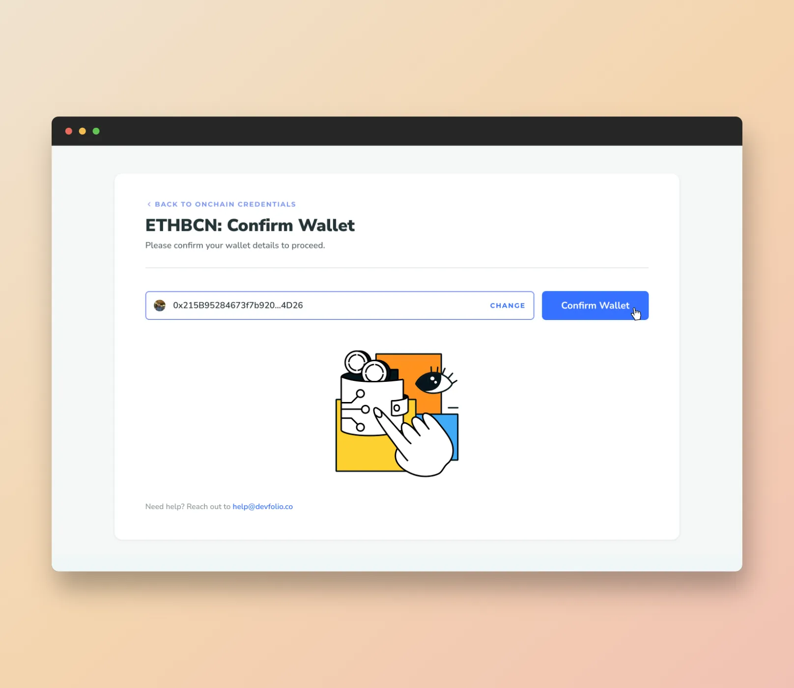 Confirm wallet